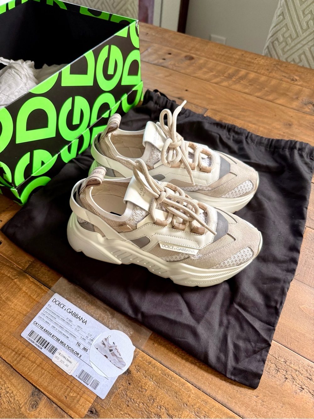 Dolce & Gabbana Multicolor Daymaster Low Top Sneakers Shoes, size 6 (36.5)